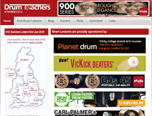 Tablet Screenshot of drumteachers.co.uk